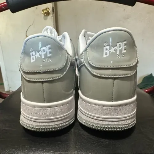 BP A Bathing Ape Bape Sta Low White Grey Mirror Surface review 