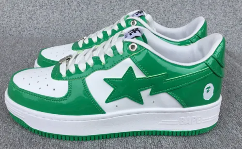 BP A Bathing Ape Bape Sta Low White Green review 