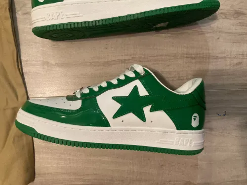 BP A Bathing Ape Bape Sta Low White Green review 