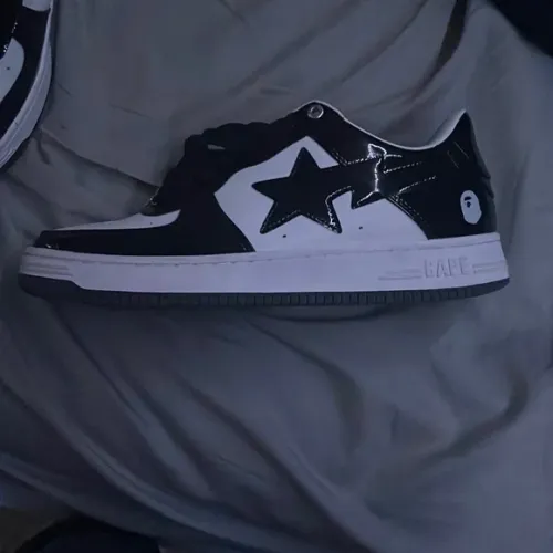 BP A Bathing Ape Bape Sta Low Black White review 