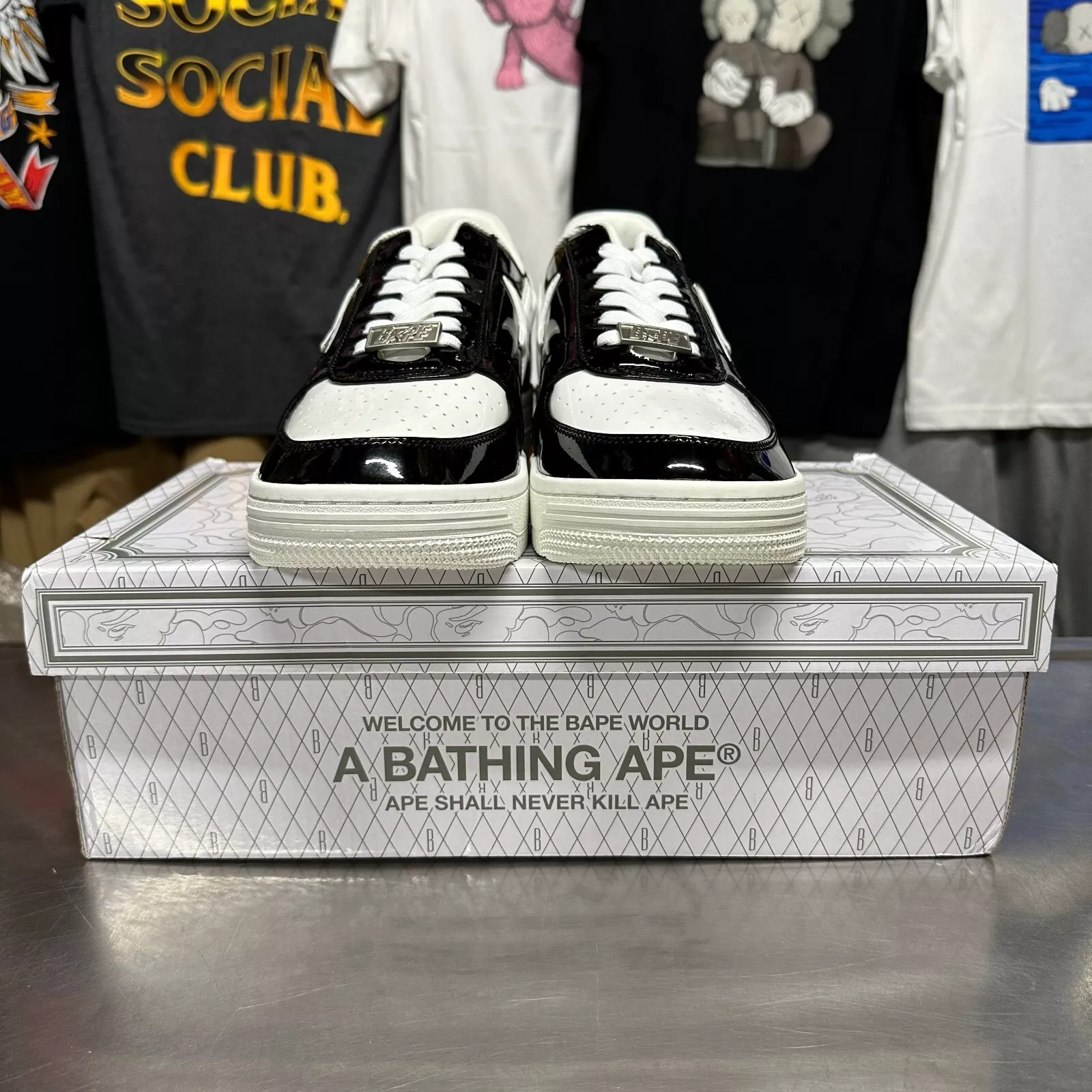 BP A Bathing Ape Bape Sta Low Black and White Shark review Brandon