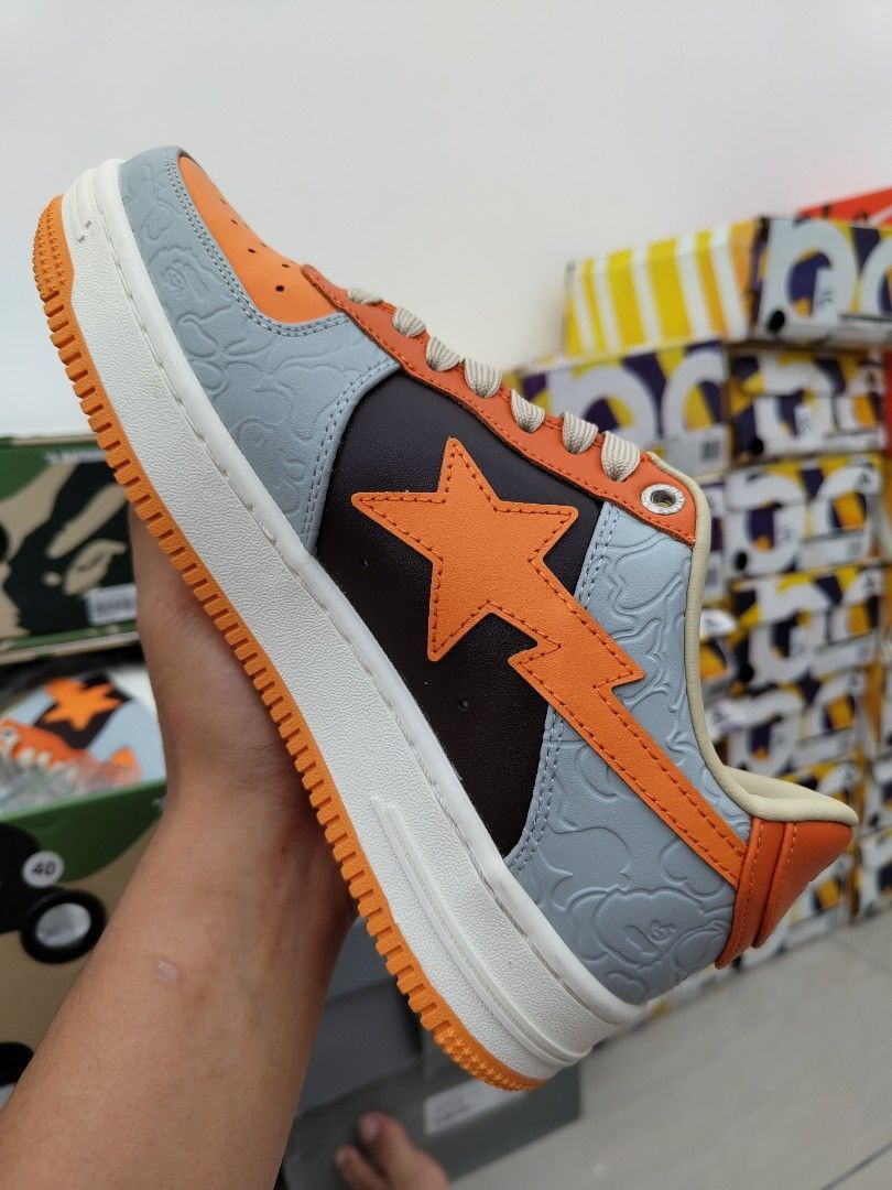 BP A Bathing Ape Bape Sta Low Grey orange Red review Abe lopes 01