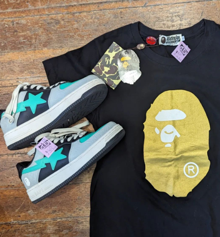 BP A Bathing Ape Bape Sta Low Grey Black Green review Anthony 01