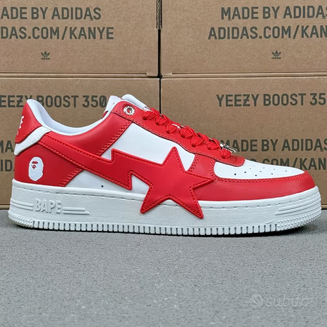 BP A Bathing Ape Bape Sta Low White Red Star review RanDell Knight 01