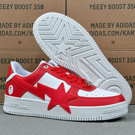 BP A Bathing Ape Bape Sta Low White Red Star review RanDell Knight 02