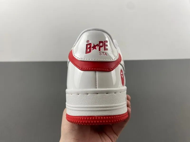 BP A Bathing Ape Bape Sta Low Red And White review April 02