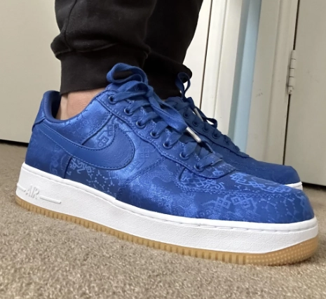 QF  CLOT x Nike Air Force 1 Low Premium Blue Silk review 