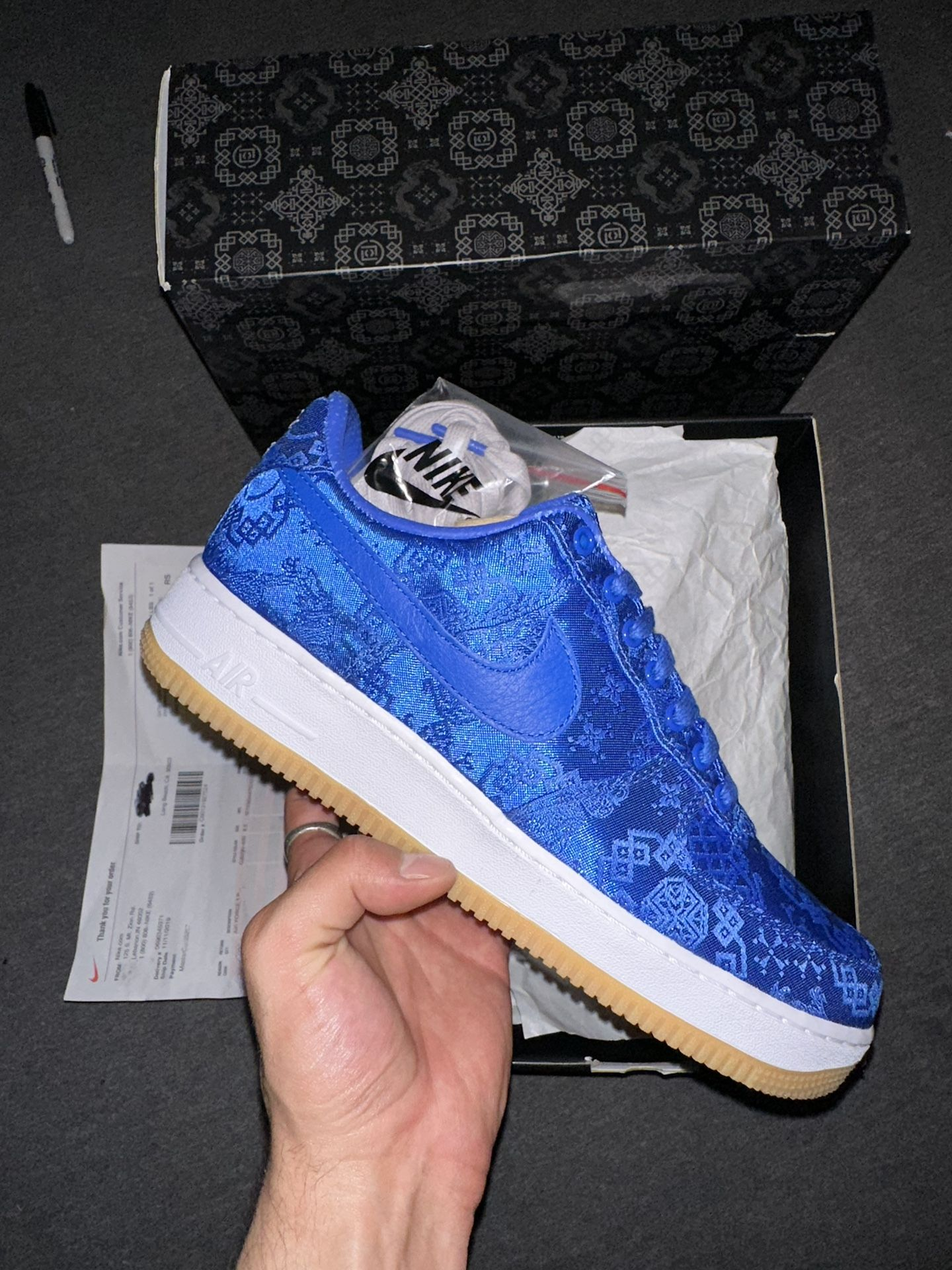 QF  CLOT x Nike Air Force 1 Low Premium Blue Silk review MAIRIM RIVERO