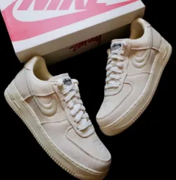 QF Stussy x Nike Air Force 1 Low “Fossil Stone” review Merrissa Chapman