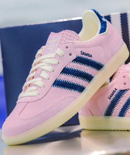 Adidas Originals Samba Vegan OG Blue Pink review 