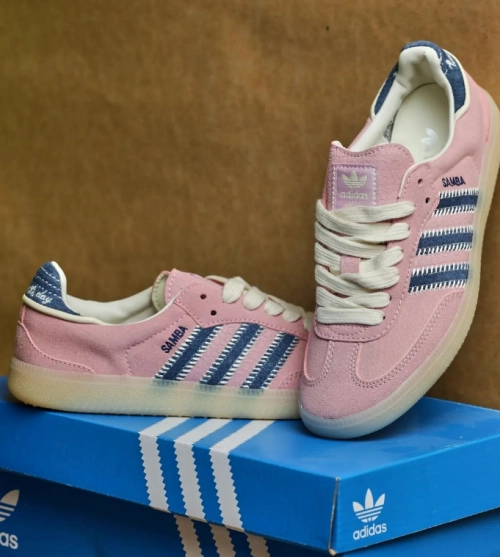 Adidas Originals Samba Vegan OG Blue Pink review 