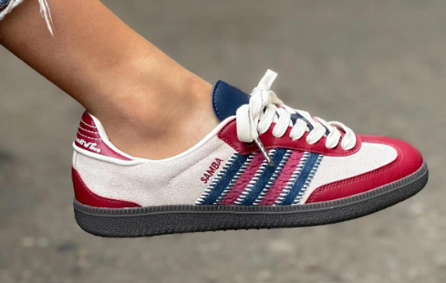 Adidas Originals Samba Vegan OG Beige Blue Red review NormaMiramontes