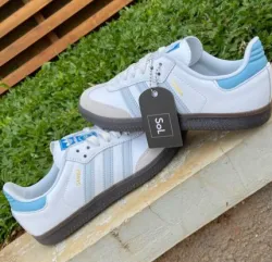 Adidas Originals Samba Vegan OG White Light Blue review Dollys M Baez