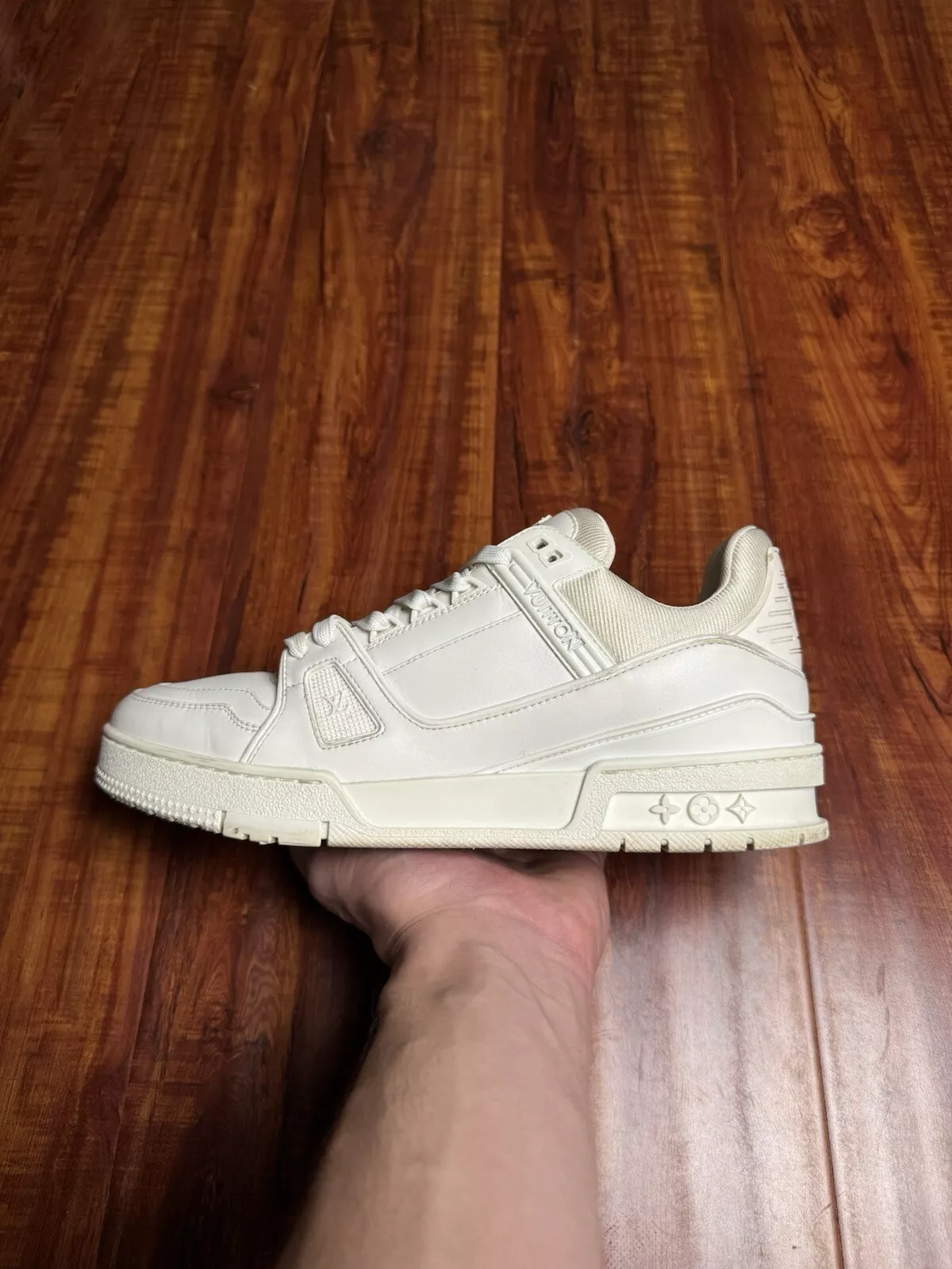 Louis Vuitton Trainer White Leather review ShannaR 01