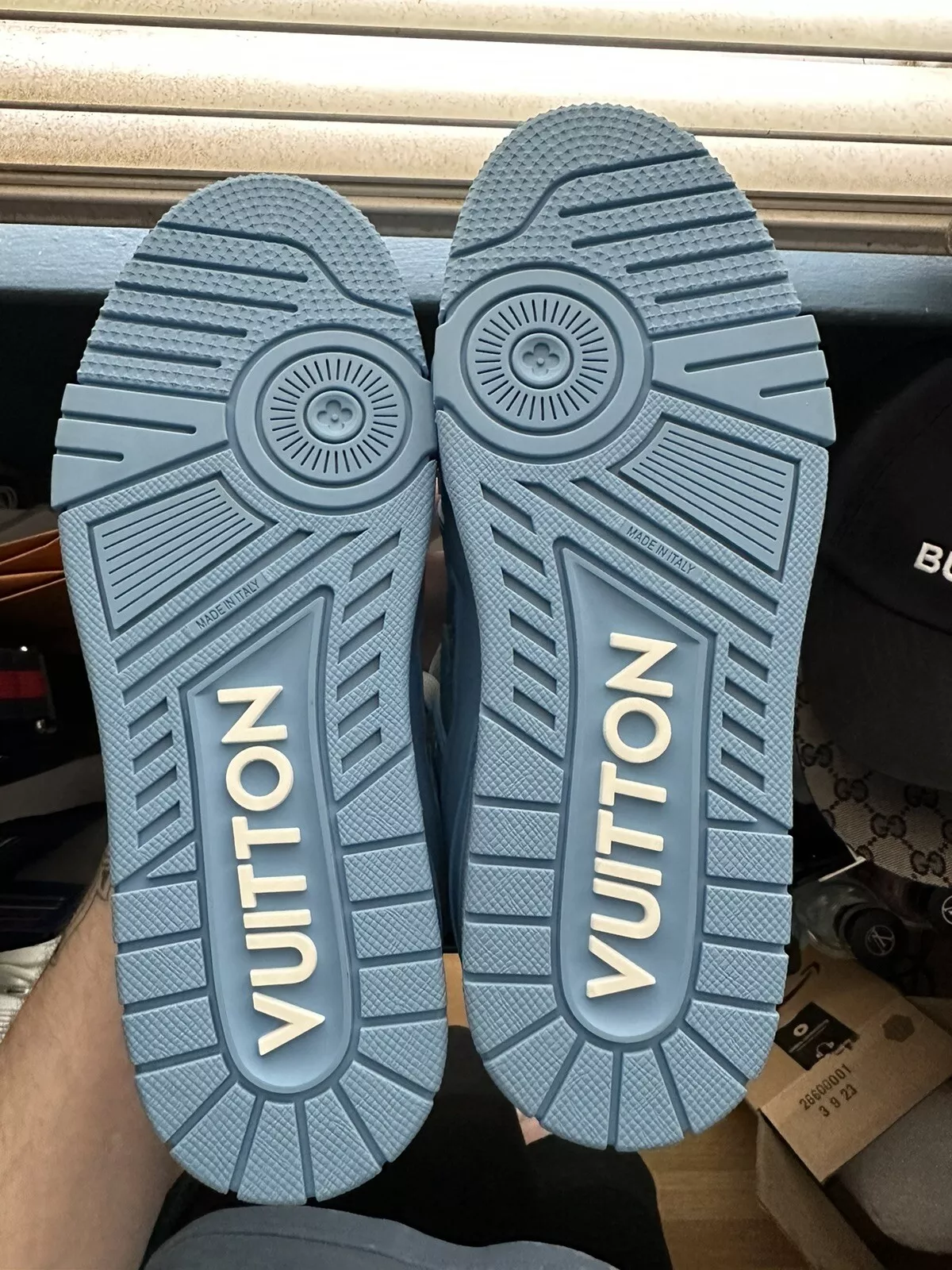 Louis Vuitton Trainer Blue review April Maldonado 01