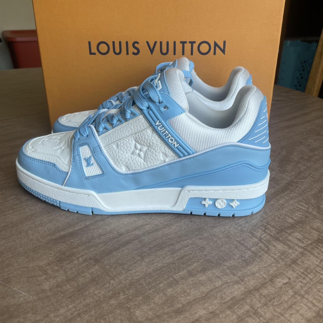 Louis Vuitton Trainer Light Blue review Janine Cataldo 02