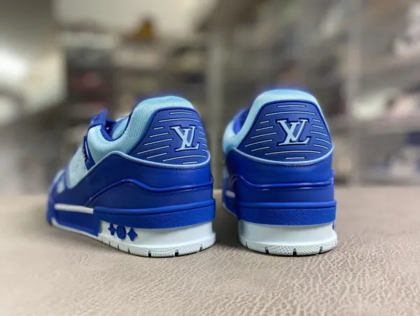 Louis Vuitton Trainer White Blue review Tina 01
