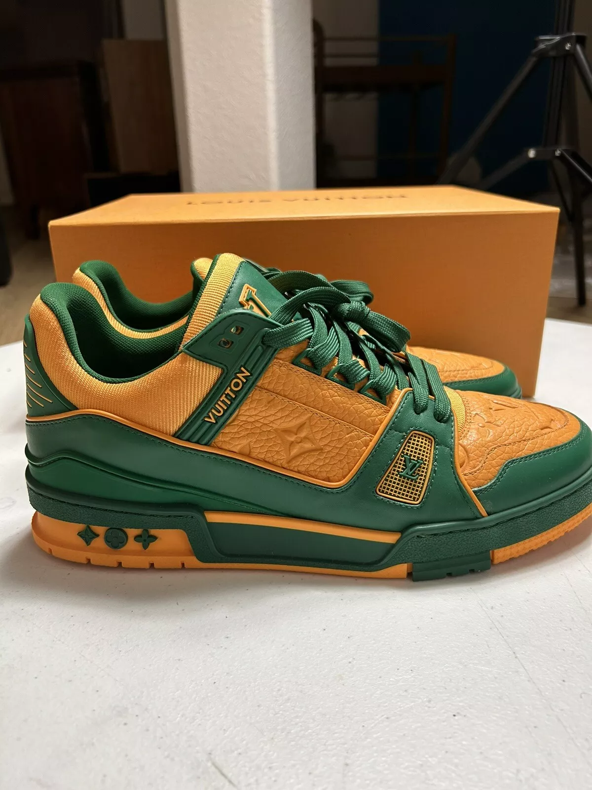 Louis Vuitton Trainer Yellow Green review Oscar
