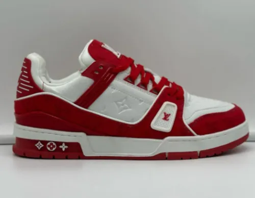 Louis Vuitton Trainer White Red review 