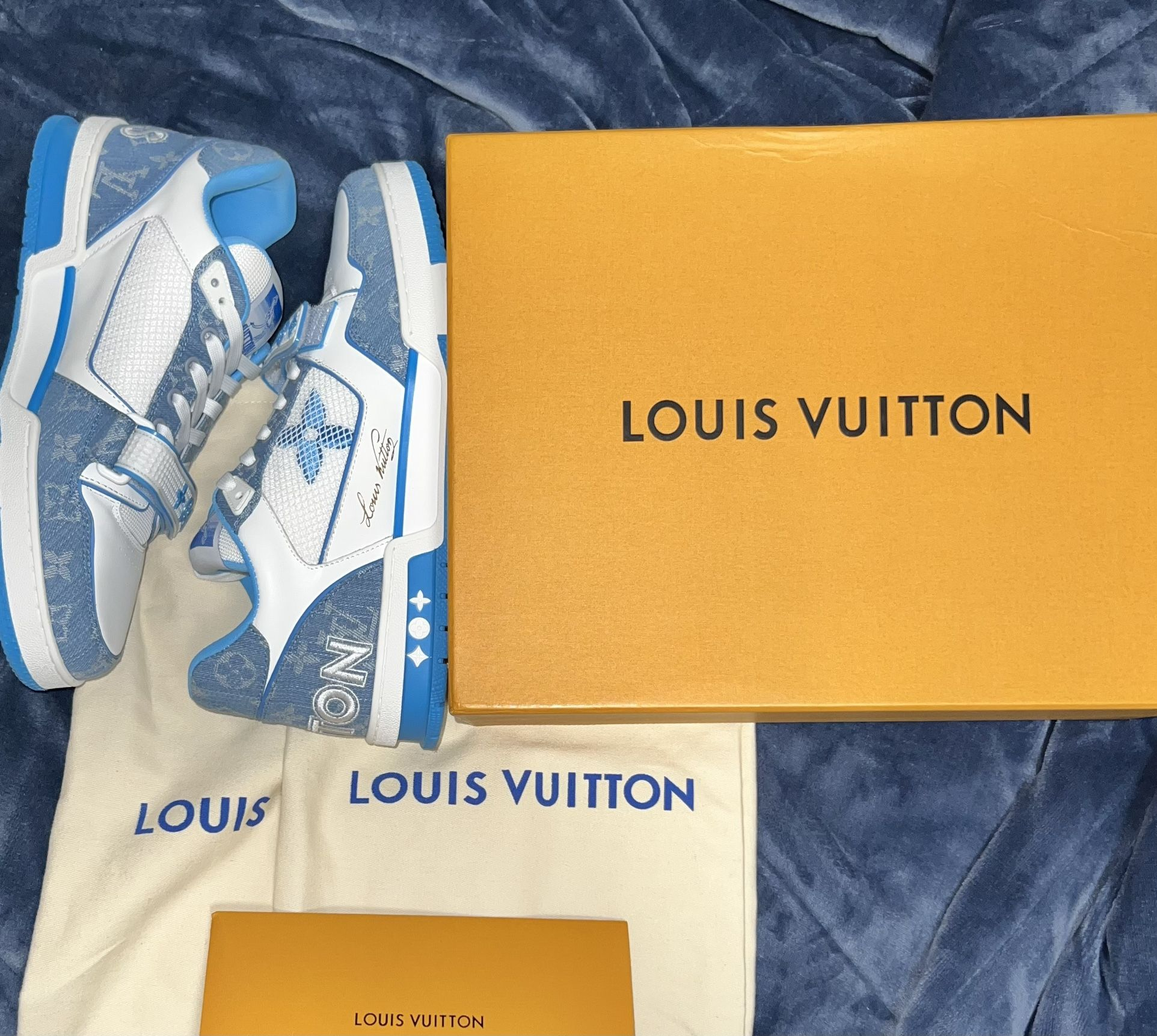 Louis Vuitton Trainer Denim Blue review Linda