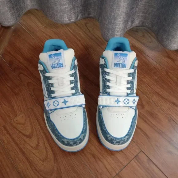 Louis Vuitton Trainer Denim Blue review AMY W 01