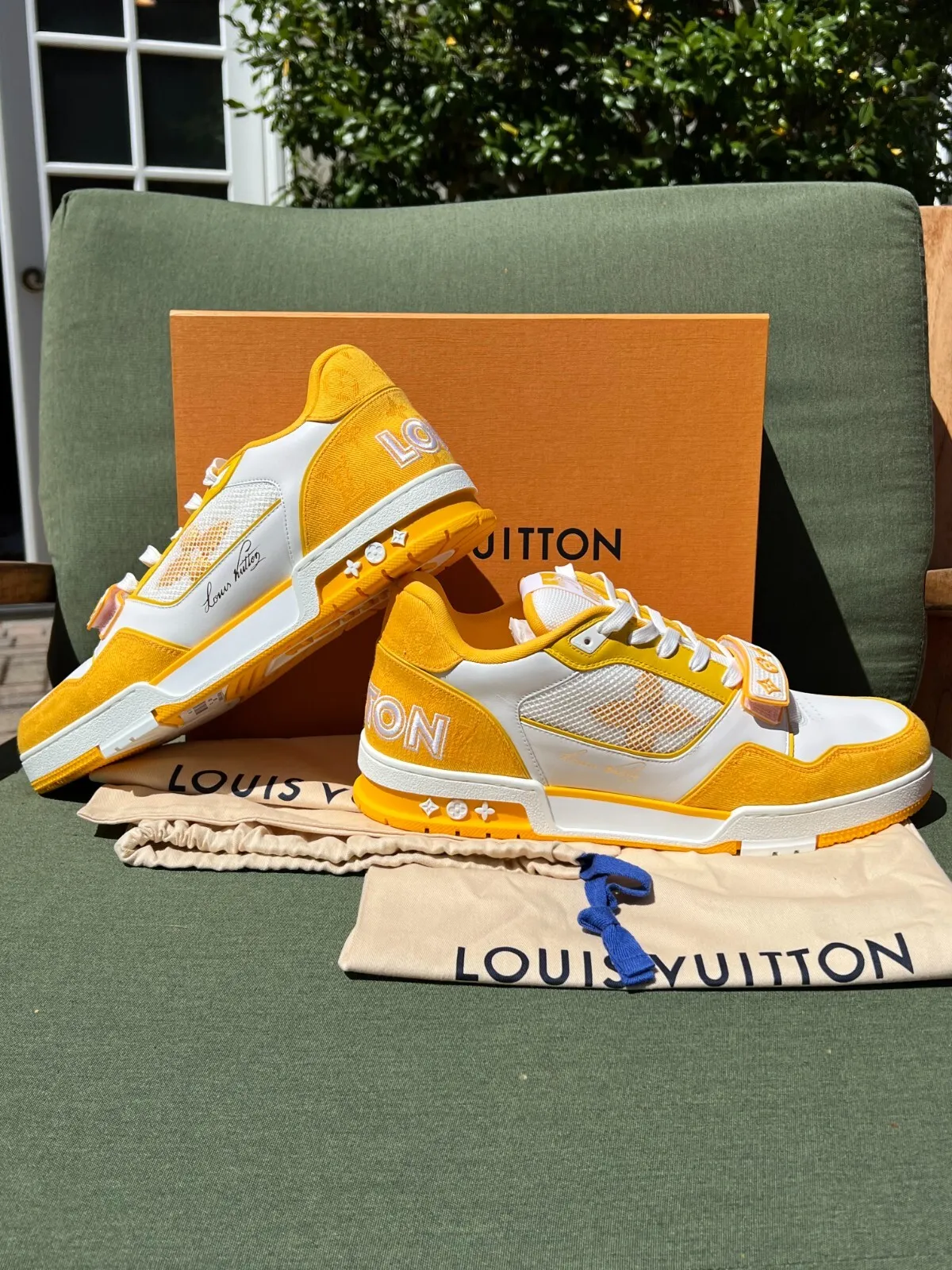 Louis Vuitton Trainer Denim Yellow  review Mike s 01