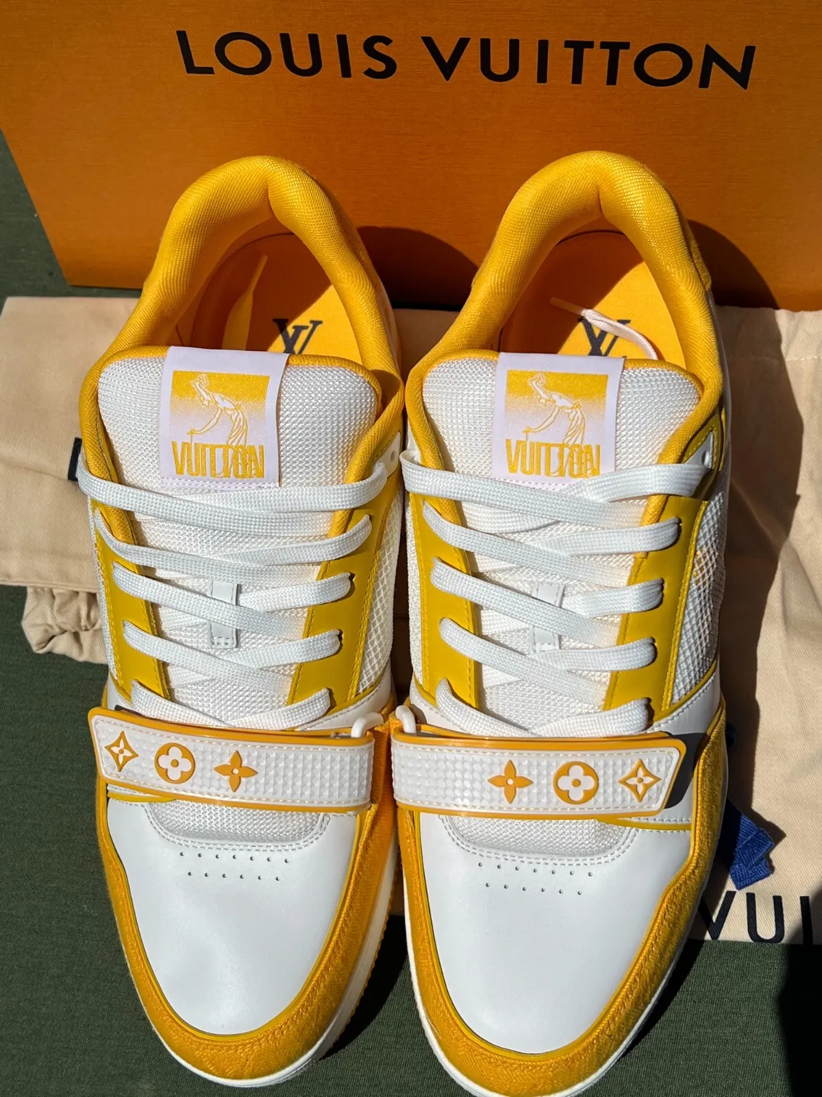 Louis Vuitton Trainer Denim Yellow  review Mike s 02