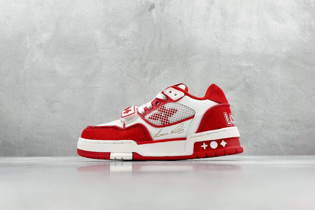 Louis Vuitton Trainer Denim Rose Red review Rober