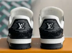 Louis Vuitton Trainer Black And White Cloth Cover review Nina 01