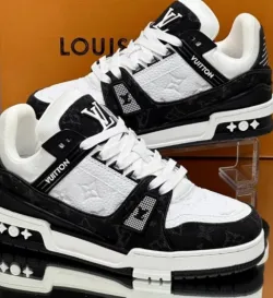 Louis Vuitton Trainer Black And White Cloth Cover review Ni