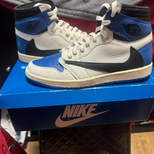 Fragment x Travis Scott x Air Jordan 1 High OG Military review 