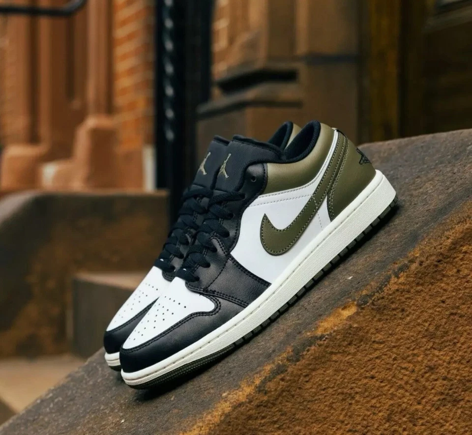 XH Air Jordan 1 Low Black Toe Medium Olive review Man!