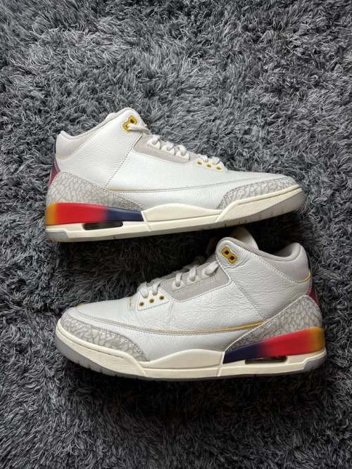BS J Balvin x Air Jordan 3 White Blue Red review 