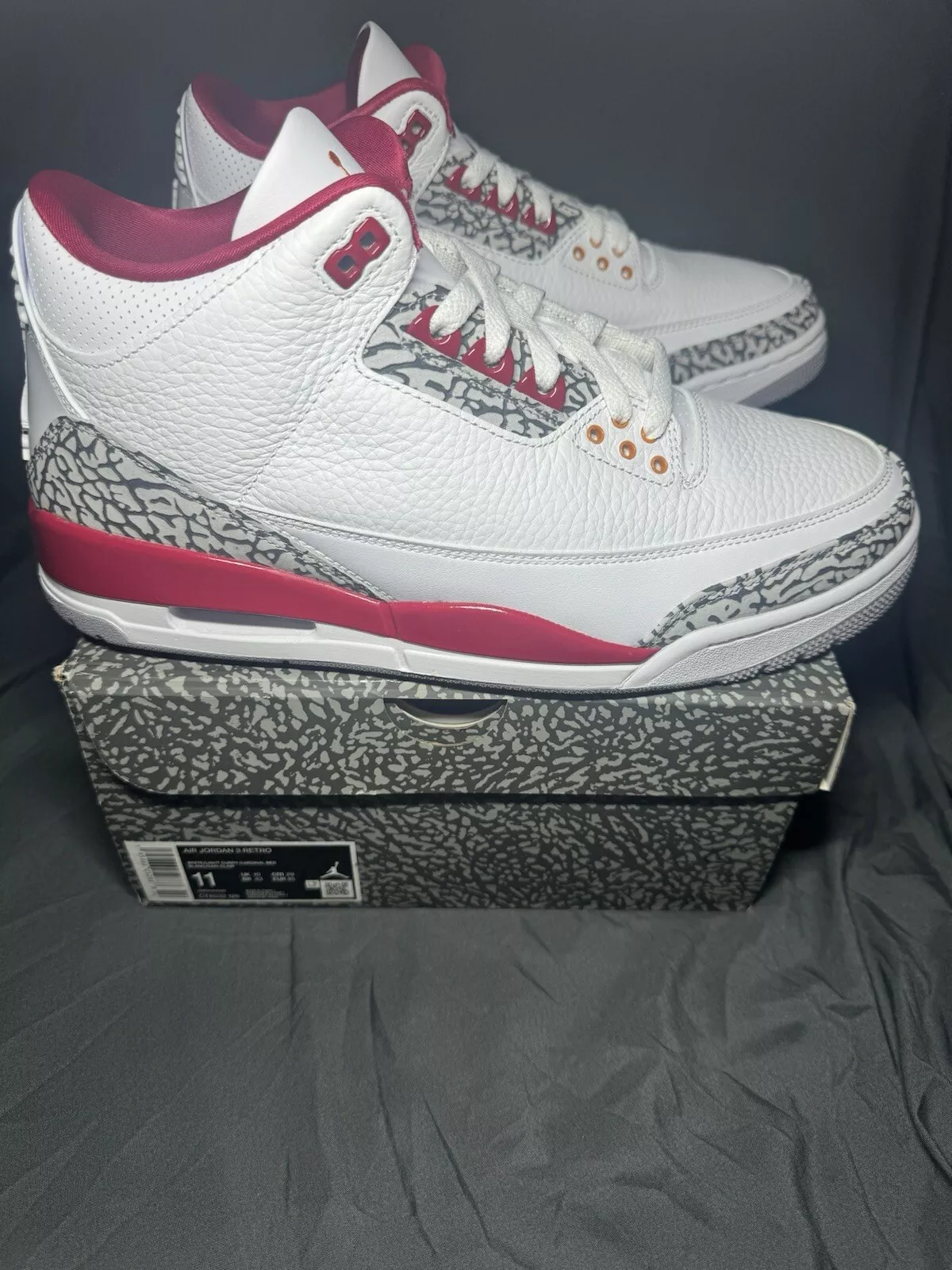 BS Air Jordan 3 Retro Cardinal Red review Oil 02