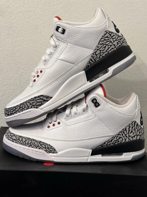 BS Air Jordan 3 Retro Free Throw Line White Cement review 