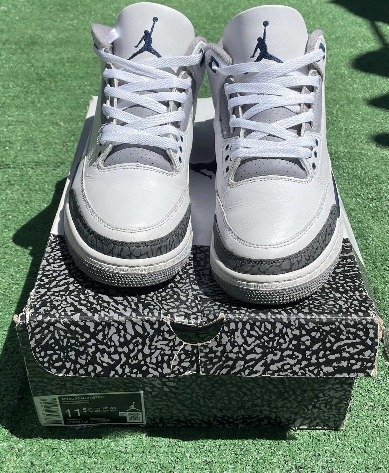 PK Air Jordan 3 "White Navy Cement" review King 02