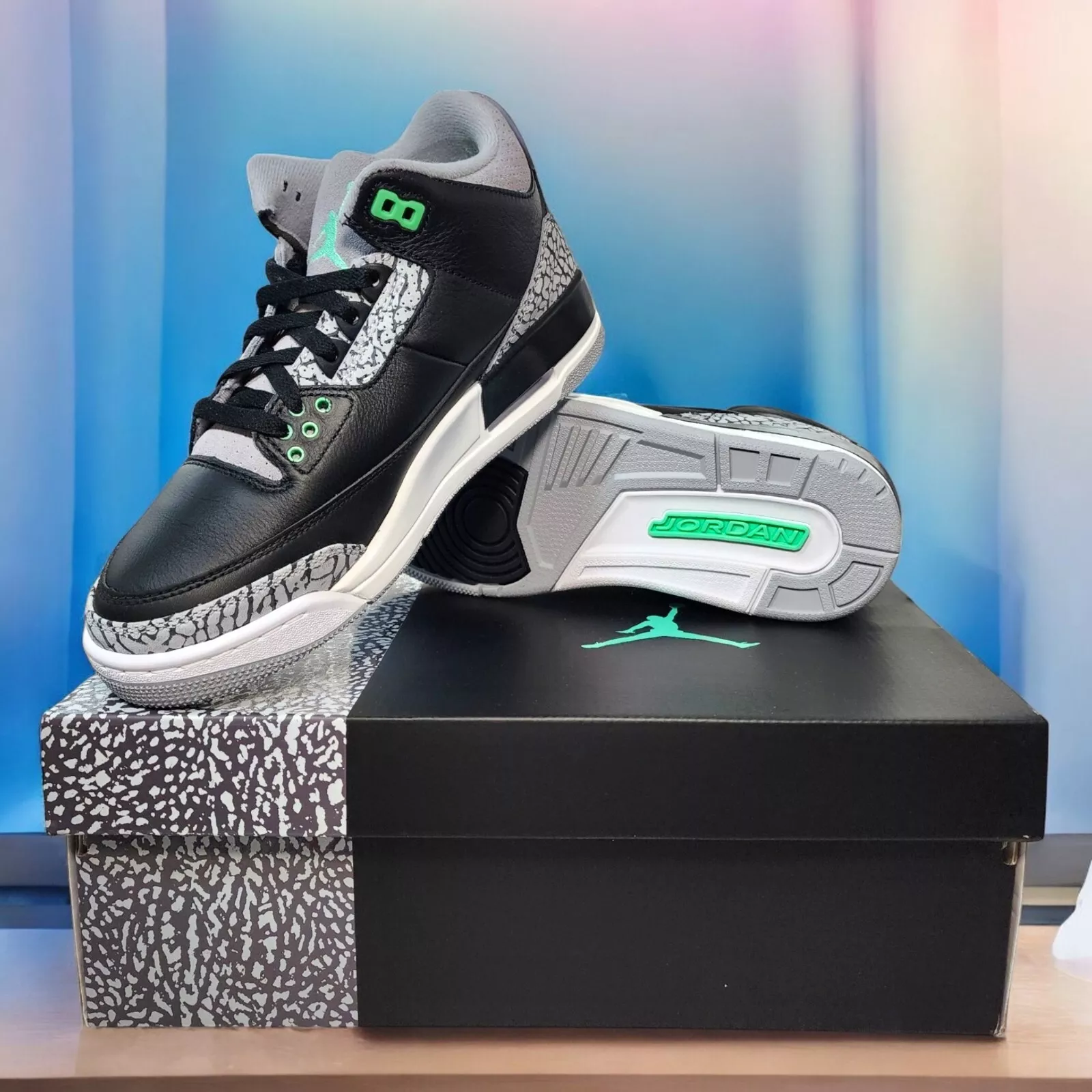 BS Air Jordan 3 "Black/Green Glow" review Miker