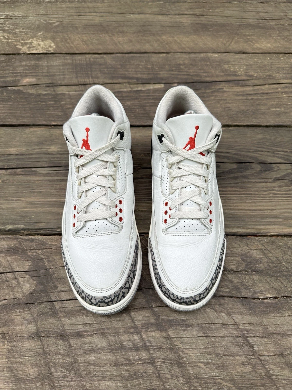 LS Air Jordan 3 “White Cement Reimagined  review Green 01
