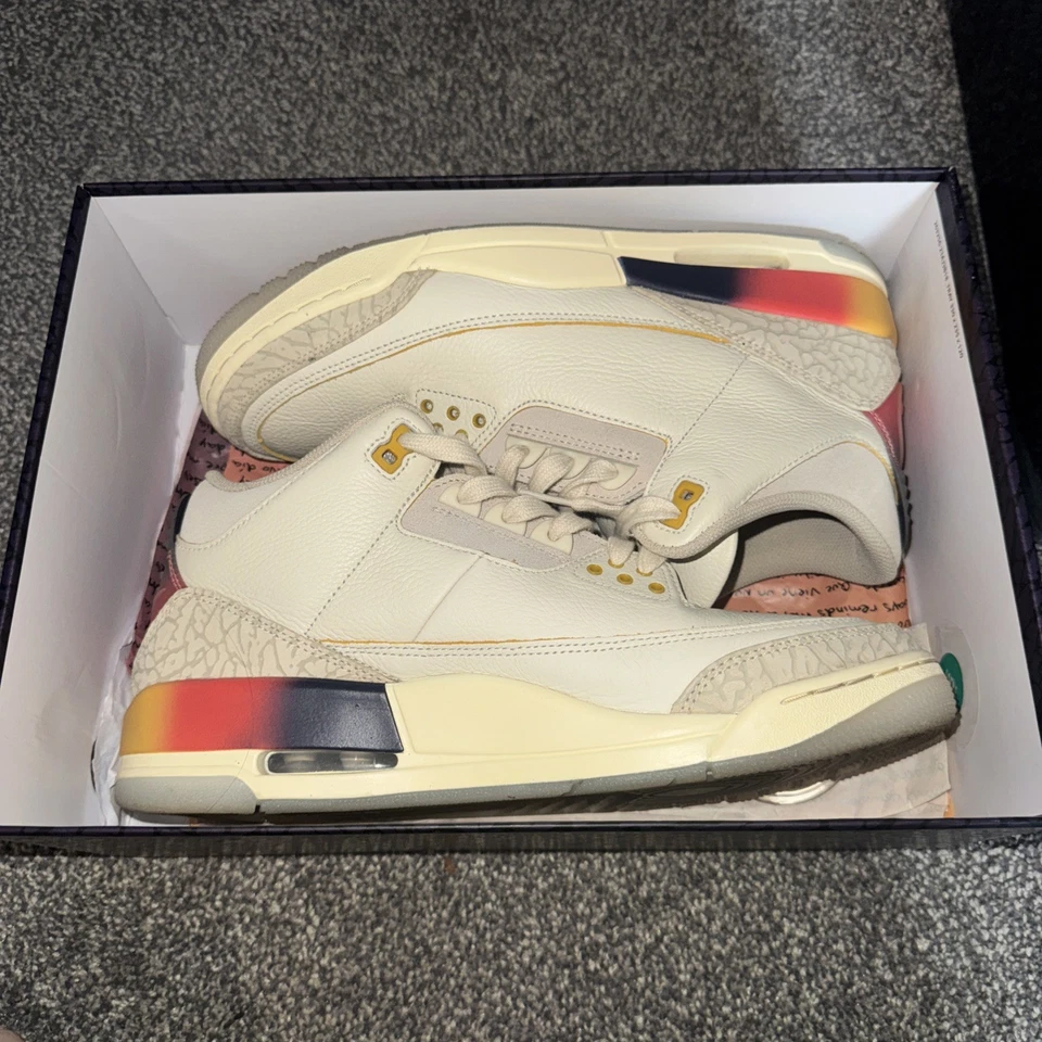 XH Balvin x Air Jordan 3 White Blue Red review Flyer 02