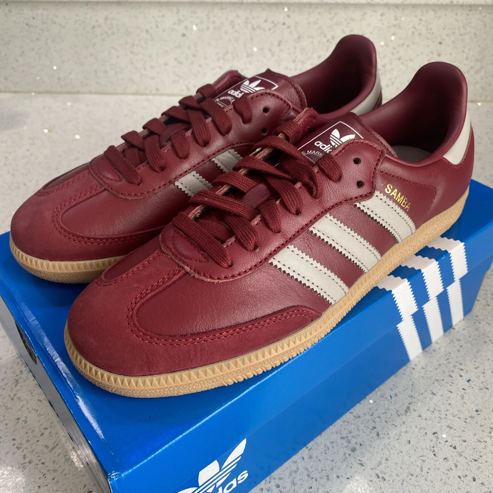 Samba OG 'Burgundy Gum' review Adel 01