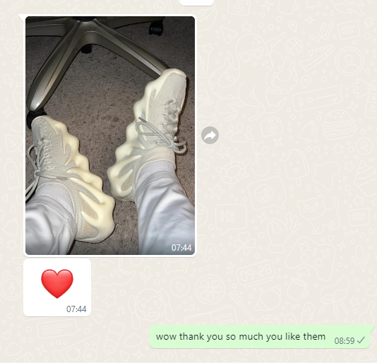 BMLIN Adidas Yeezy 450 Cloud White feedback from R**ui