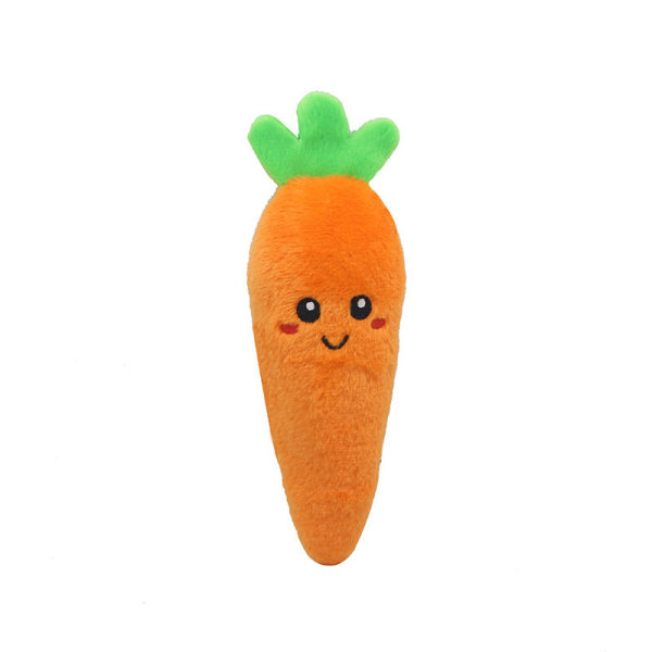 Dog Cat Sounding Toy Fruit And Vegetable Sound Plush Toy Carrot,Banana,Eggplant, Cactus,Pineapple,Corn