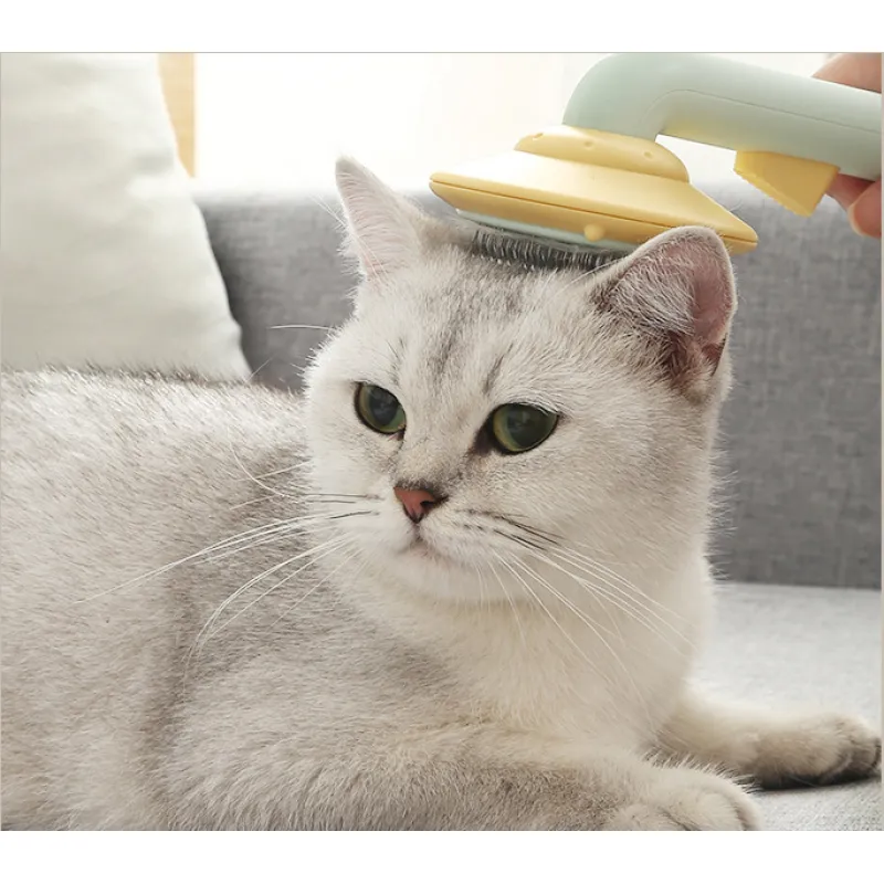 Cat Dog UFO Disc Massage Hair Removal Brush