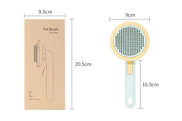 Cat Dog UFO Disc Massage Hair Removal Brush