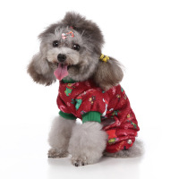Christmas Dog Quadruped Costumes Flannel Autumn And Winter Costumes Santa Styles