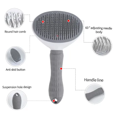 Cat Dog One Touch Automatic Hair Removal Massage Brush 02