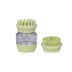 Cat Dog Multifunctional Double Head Bath Brush Shampoo Dispenser Silicone Massage Brush