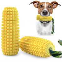 Dog Chew Toys Corn Molar Stick Bite-Resistant Dog Toothbrush Chew ToySuction Cup Fixed
