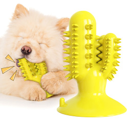 Dog Chew Toys Dog Toothbrush Chew Toys Cactus Teeth Cleaning Stick Bite-Resistant Dog Toothbrush Chew Toy