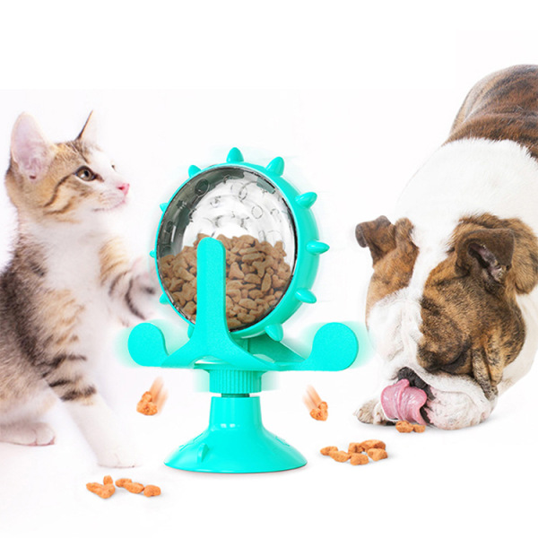 Cat Dog Slow Food Toy Interactive Teasing Cat Toy Cat Turntable Kitten Toys For Indoor Slow Food Toy